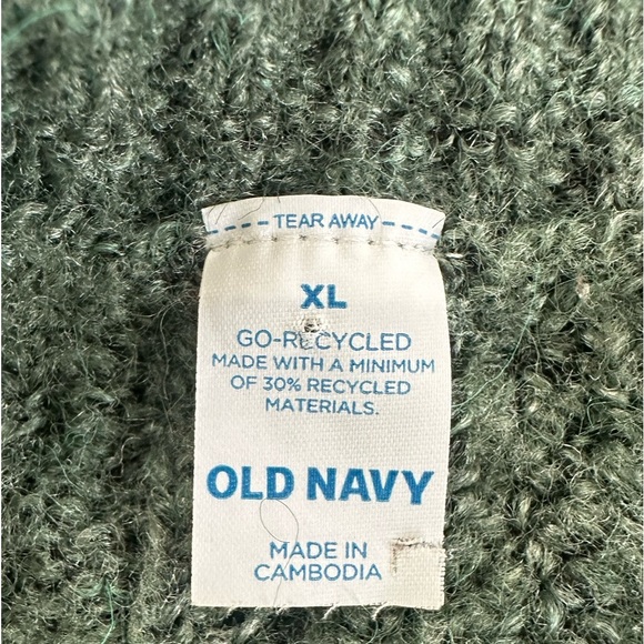 Old‎ Navy Women's Oversized Rounded Neck Balloon Sleeve Sweater Size XL Green - Picture 4 of 6